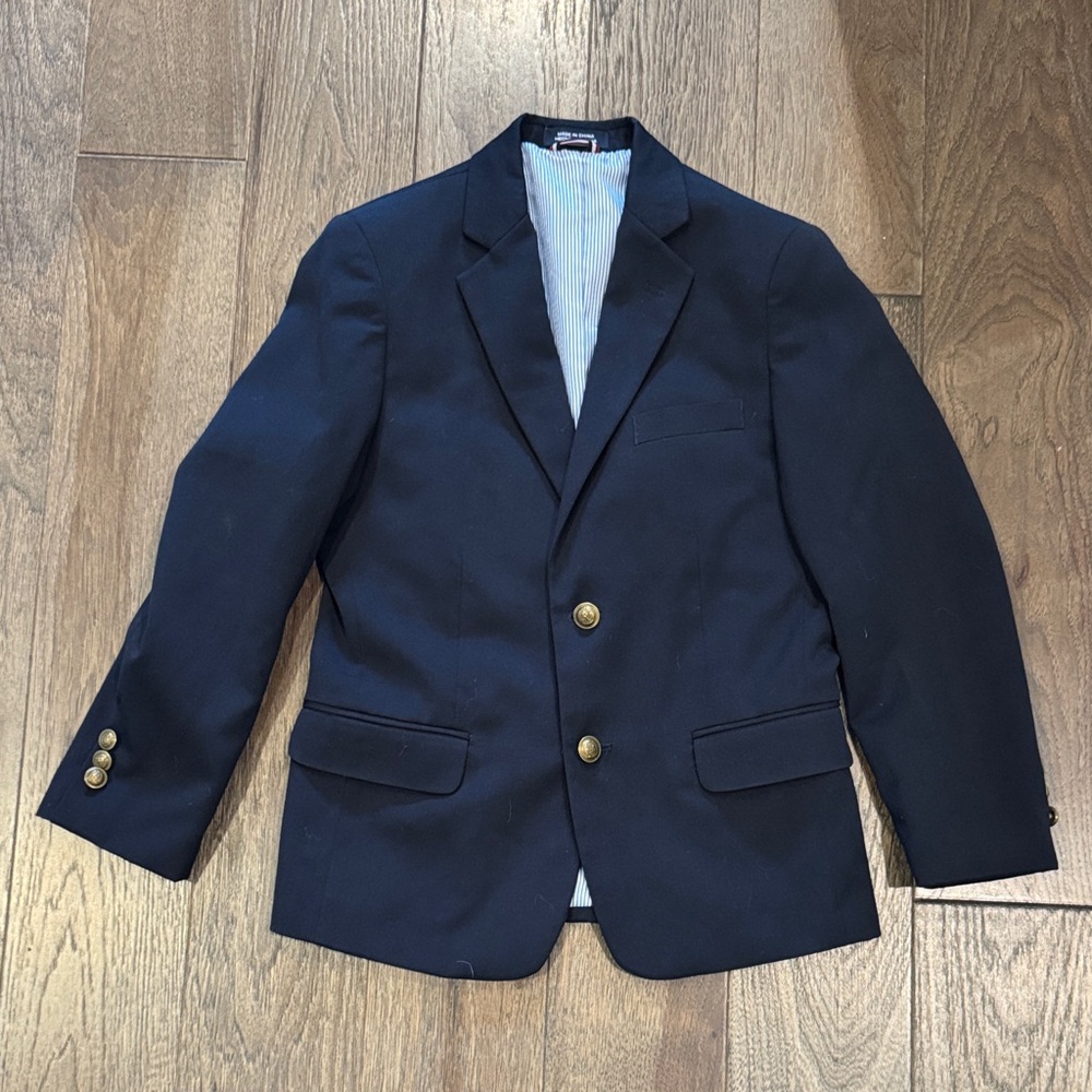 Boys Navy Sport Coat with Gold Buttons